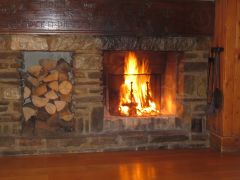 Open Log Fire